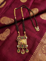 Polki Mangalsutra with Gold Finish